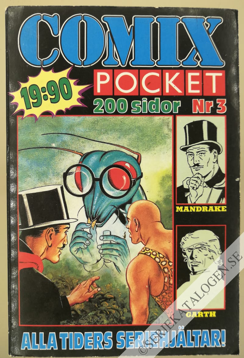 Framsida på Comix pocket Mandrake/Garth (1989)