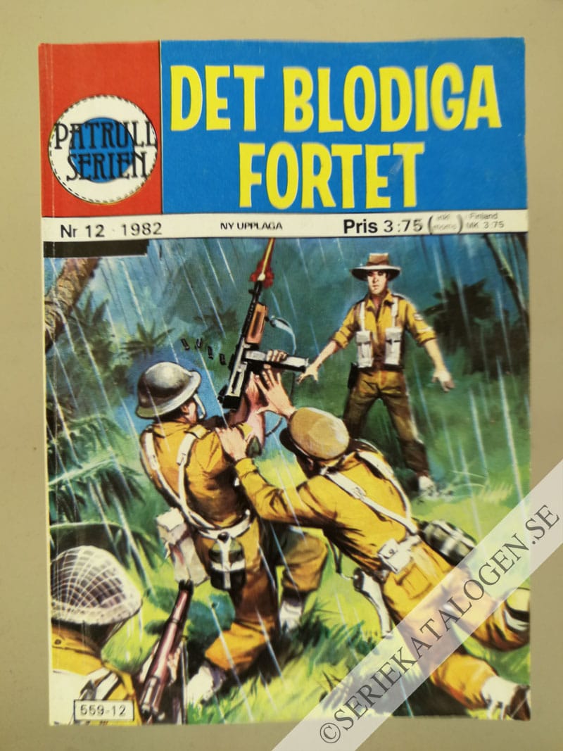 Framsida på Patrullserien #12 - Det blodiga fortet (1982)