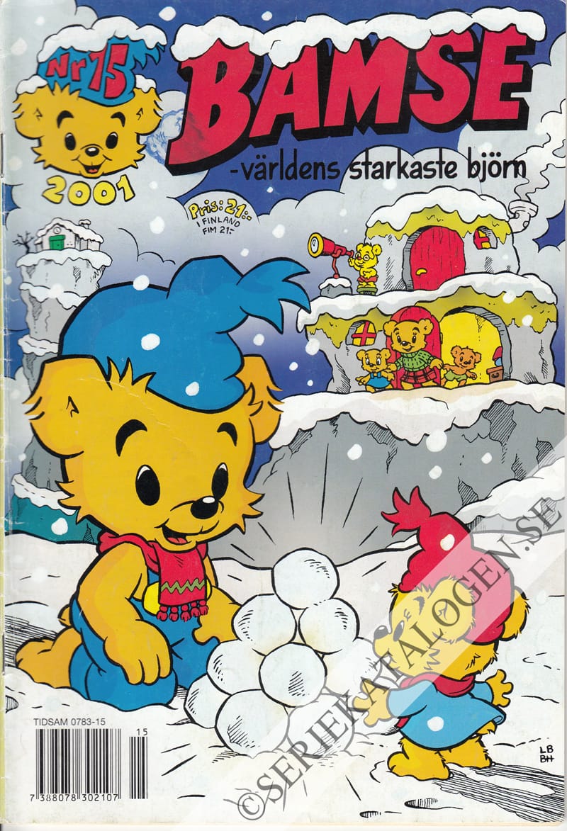 Framsida på Bamse #15 (2001)