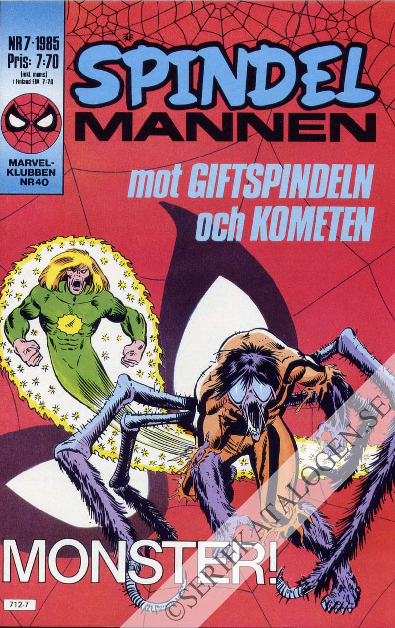 Framsida på Spindelmannen #7 (1985)
