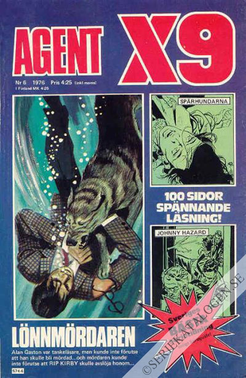 Framsida på Agent X9 #6 (1976)