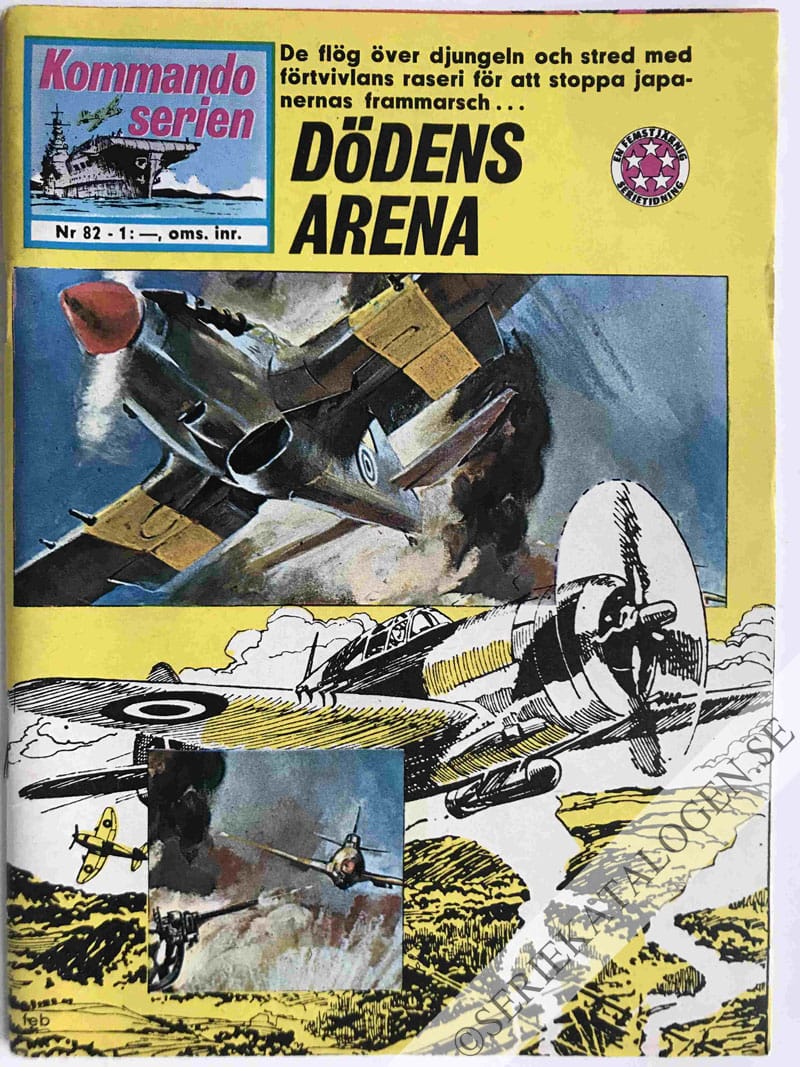 Framsida på Kommandoserien #82 - Dödens arena (1966)
