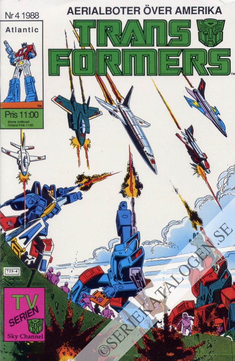 Framsida på Transformers #4 (1988)