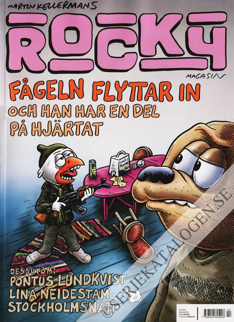 Framsida på Martin Kellermans Rocky #2 - Fågeln flyttar in och har en del på hjärtat (2012)