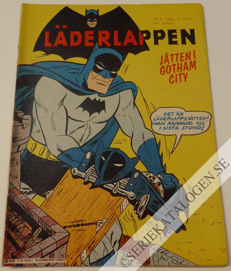 Framsida på Läderlappen och Robin #5 (1962)