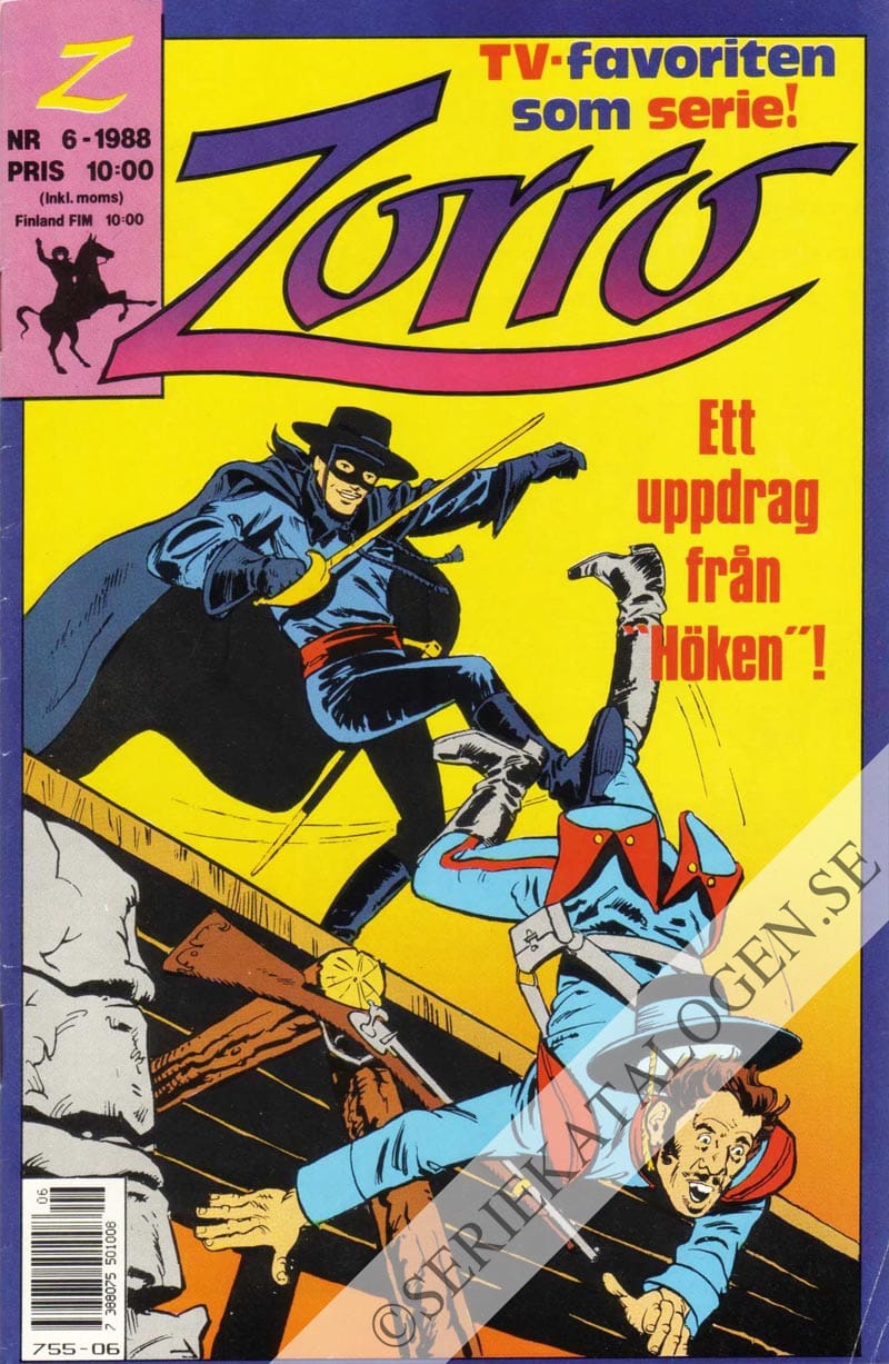 Framsida på Zorro #6 (1988)