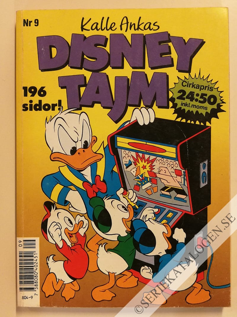 Framsida på Kalle Ankas Disneytajm #9 (1992)