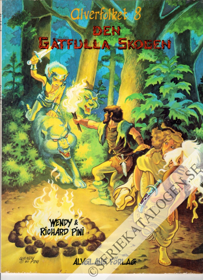 Framsida på Alverfolket Den gåtfulla skogen (1987)