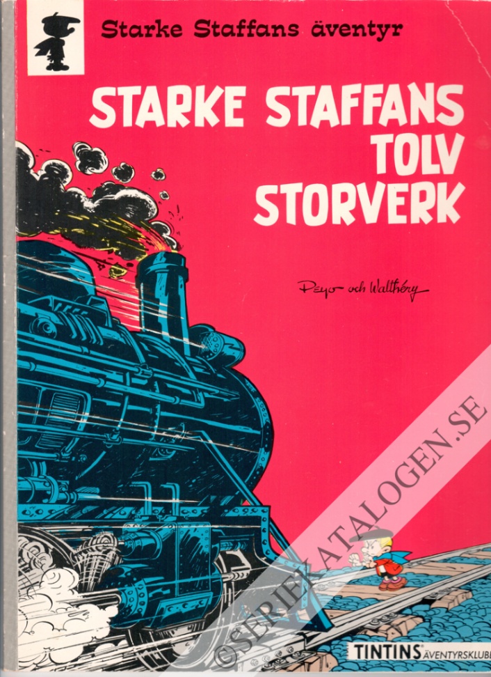 Framsida på Tintins äventyrsklubb Starke Staffans tolv storverk (1990)