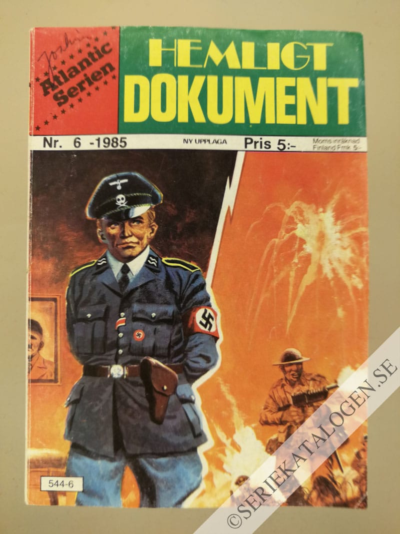 Framsida på Atlanticserien Hemligt dokument (1985)