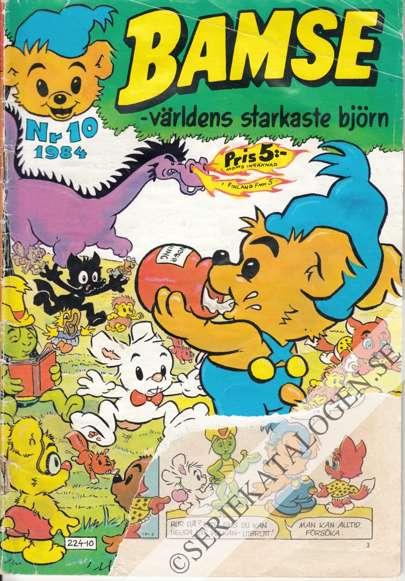 Framsida på Bamse - världens starkaste björn #10 (1984)