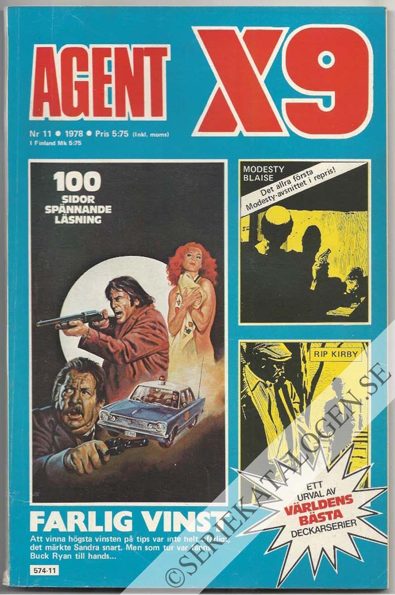 Framsida på Agent X9 #11 (1978)
