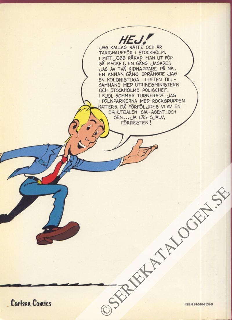 Baksida på Ratte och kidnapparna / Ratte och slipsfabriken / Ratte i folkparkerna (1980)