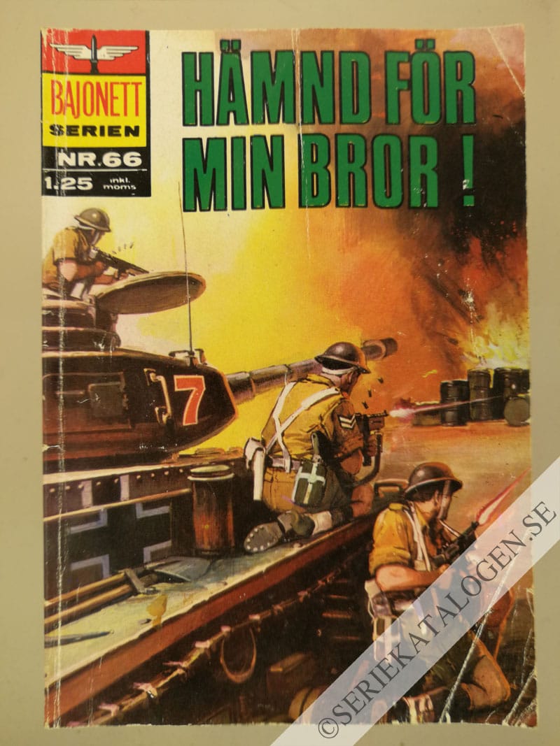 Framsida på Bajonettserien Hämnd för min bror! (1970)