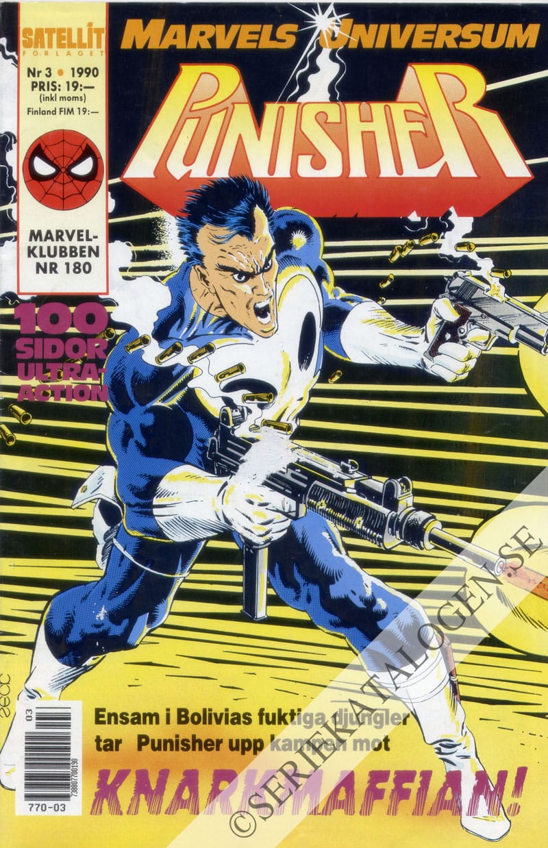 Framsida på Marvels universum Punisher (1990)