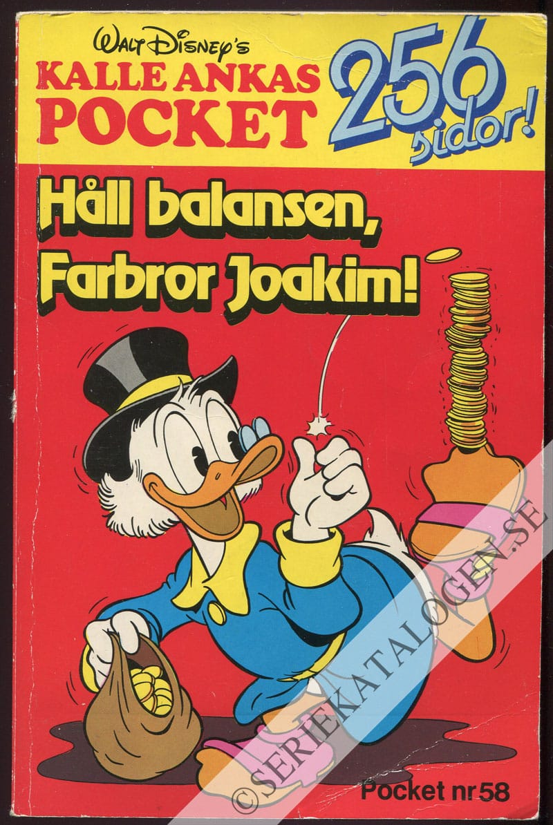 Framsida på Kalle Ankas pocket Håll balansen, Farbror Joakim! (1984)