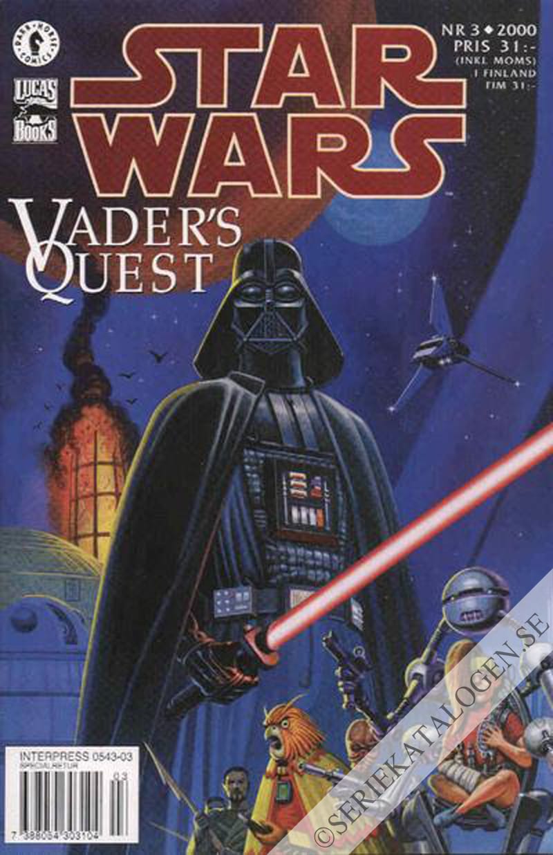Framsida på Star Wars Vader's Quest (2000)