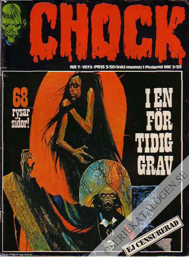 Framsida på Chock I en för tidig grav (1973)