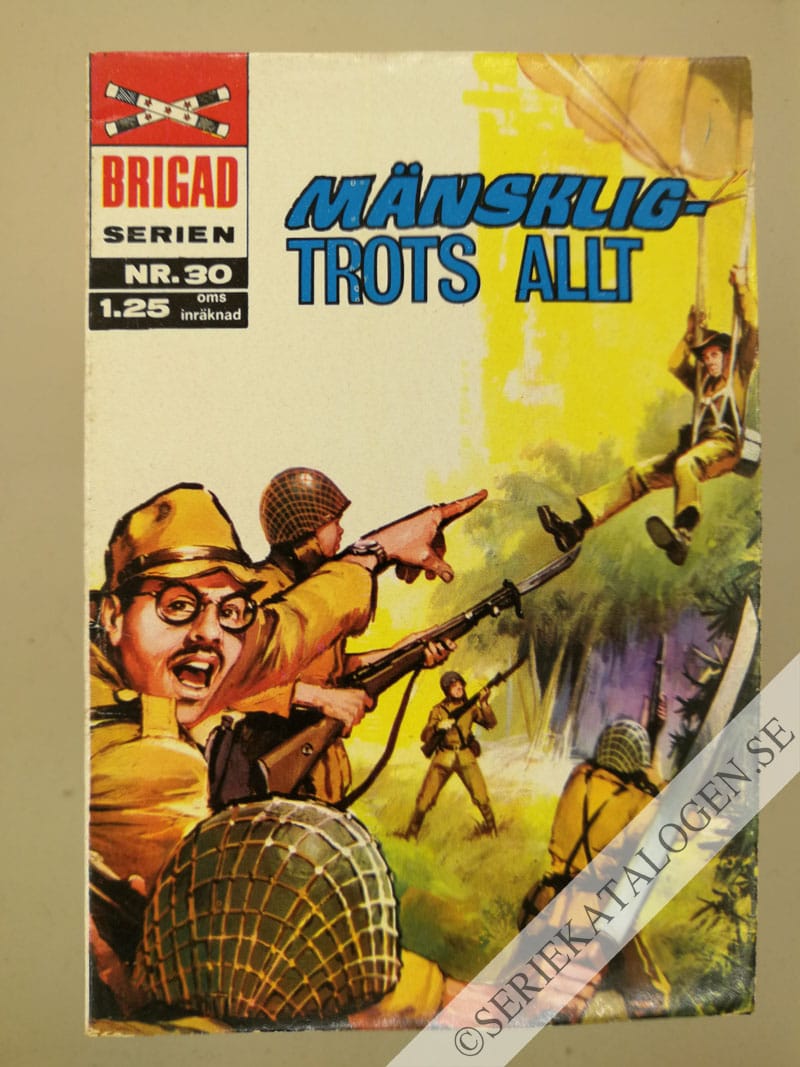 Framsida på Brigadserien Mänsklig - trots allt (1969)