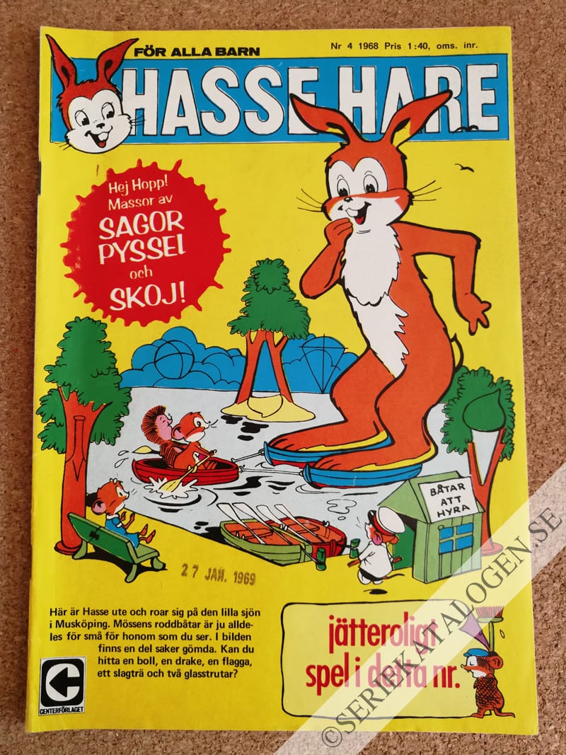 Framsida på Hasse Hare #4 (1968)