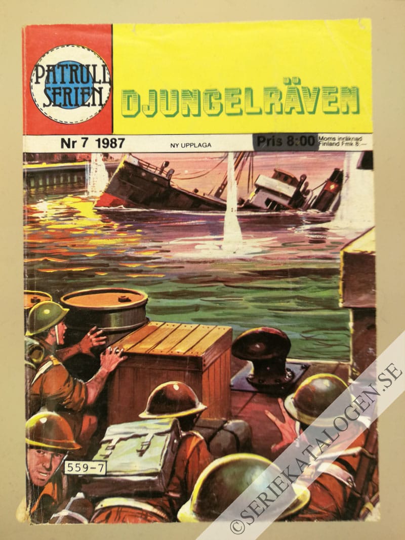 Framsida på Patrullserien #7 - Djungelräven (1987)