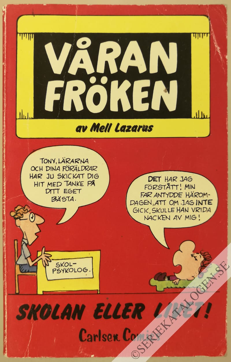 Framsida på Våran fröken Skolan eller livet! (1977)