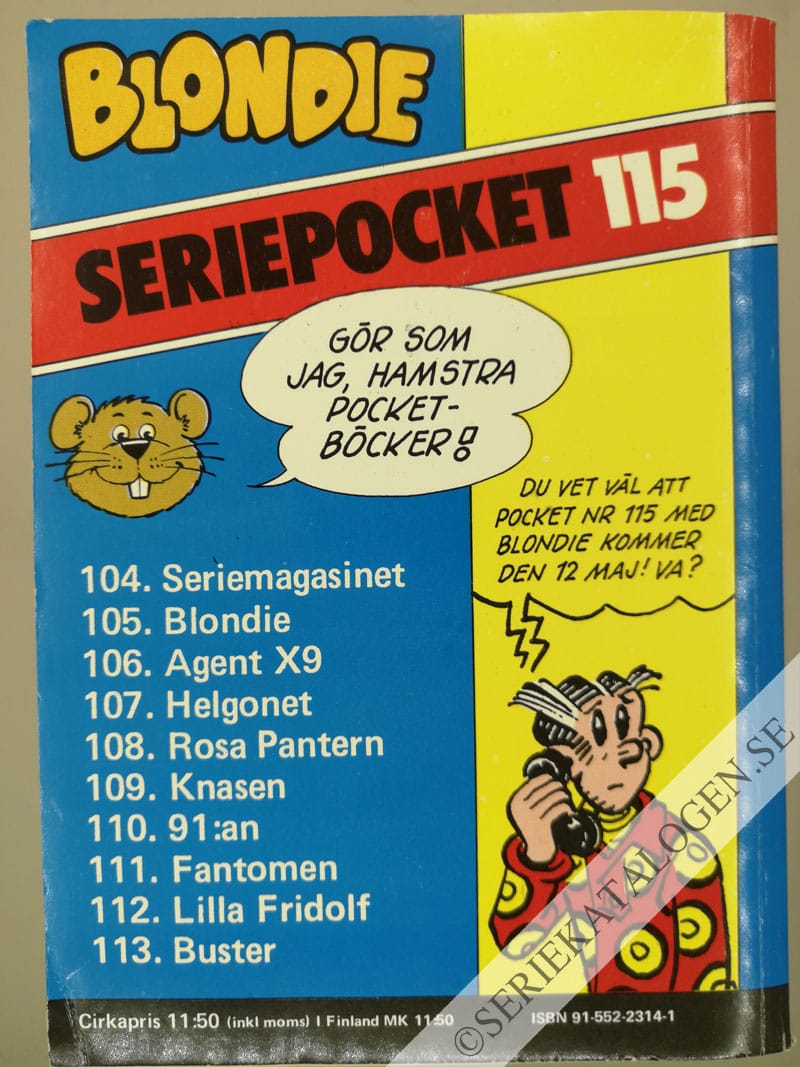 Baksida på Seriemagasinet (1982)