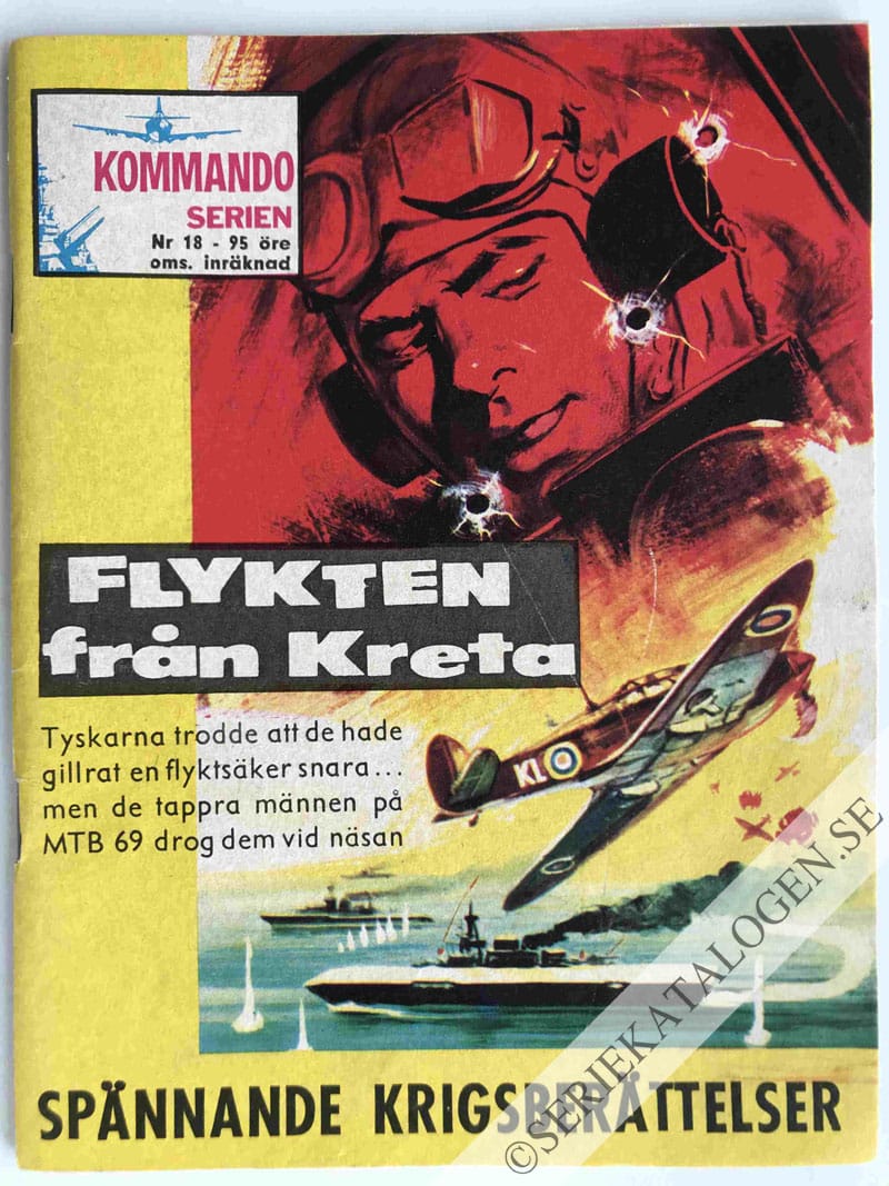 Framsida på Kommandoserien Flykten från Kreta (1963)