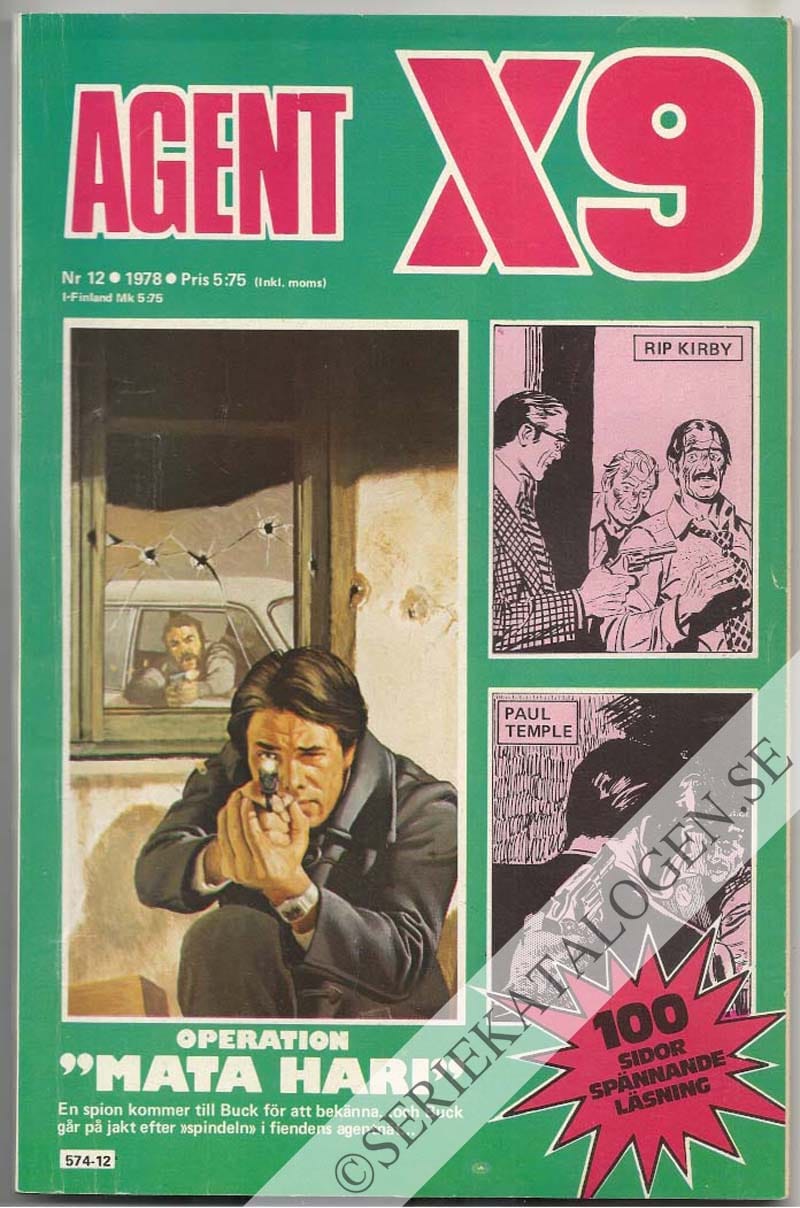 Framsida på Agent X9 #12 (1978)