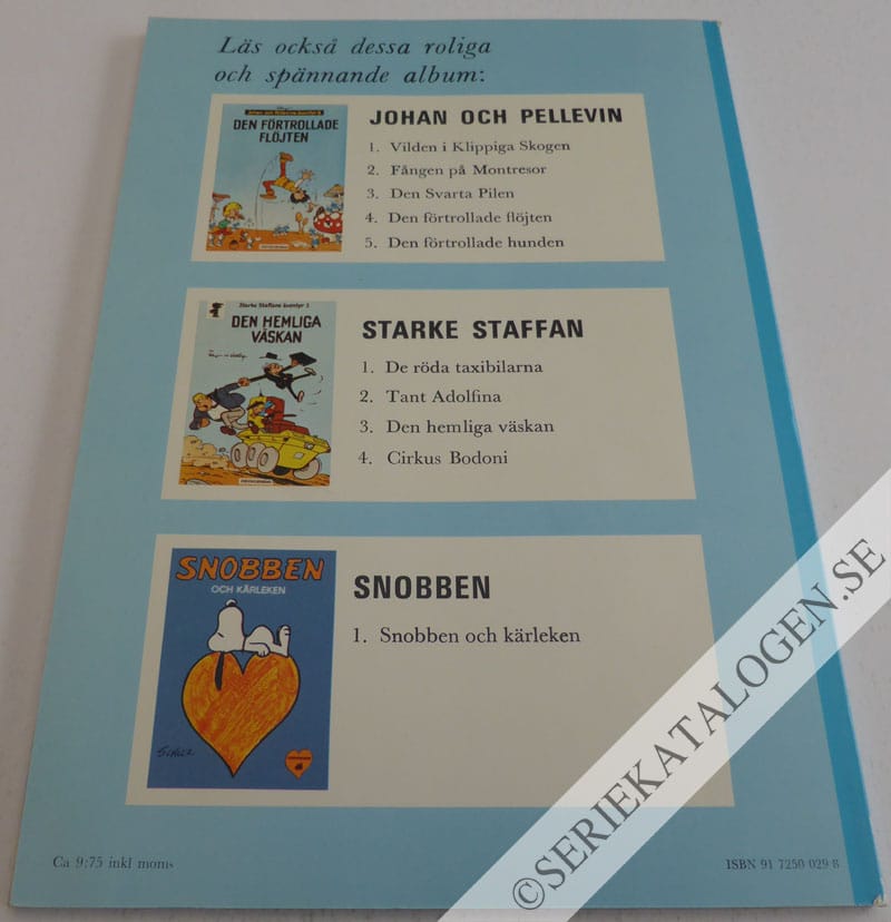 Baksida på Den förtrollade hunden (1975)