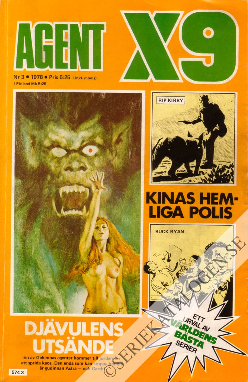 Framsida på Agent X9 #3 (1978)