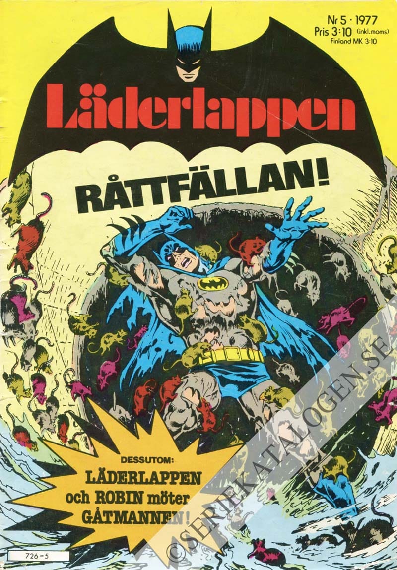 Framsida på Läderlappen och Robin #5 (1977)