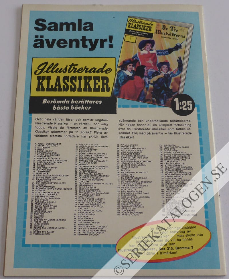Baksida på Roger Ranger (1966)
