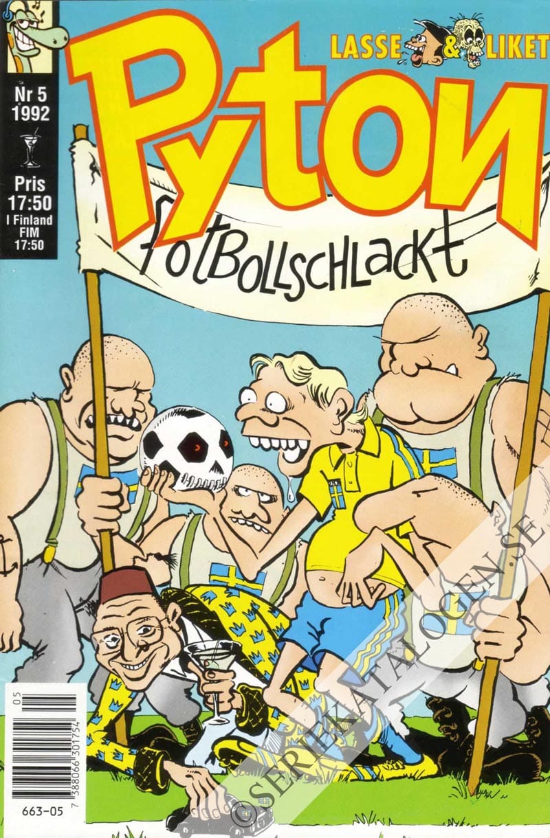 Framsida på Pyton #5 (1992)
