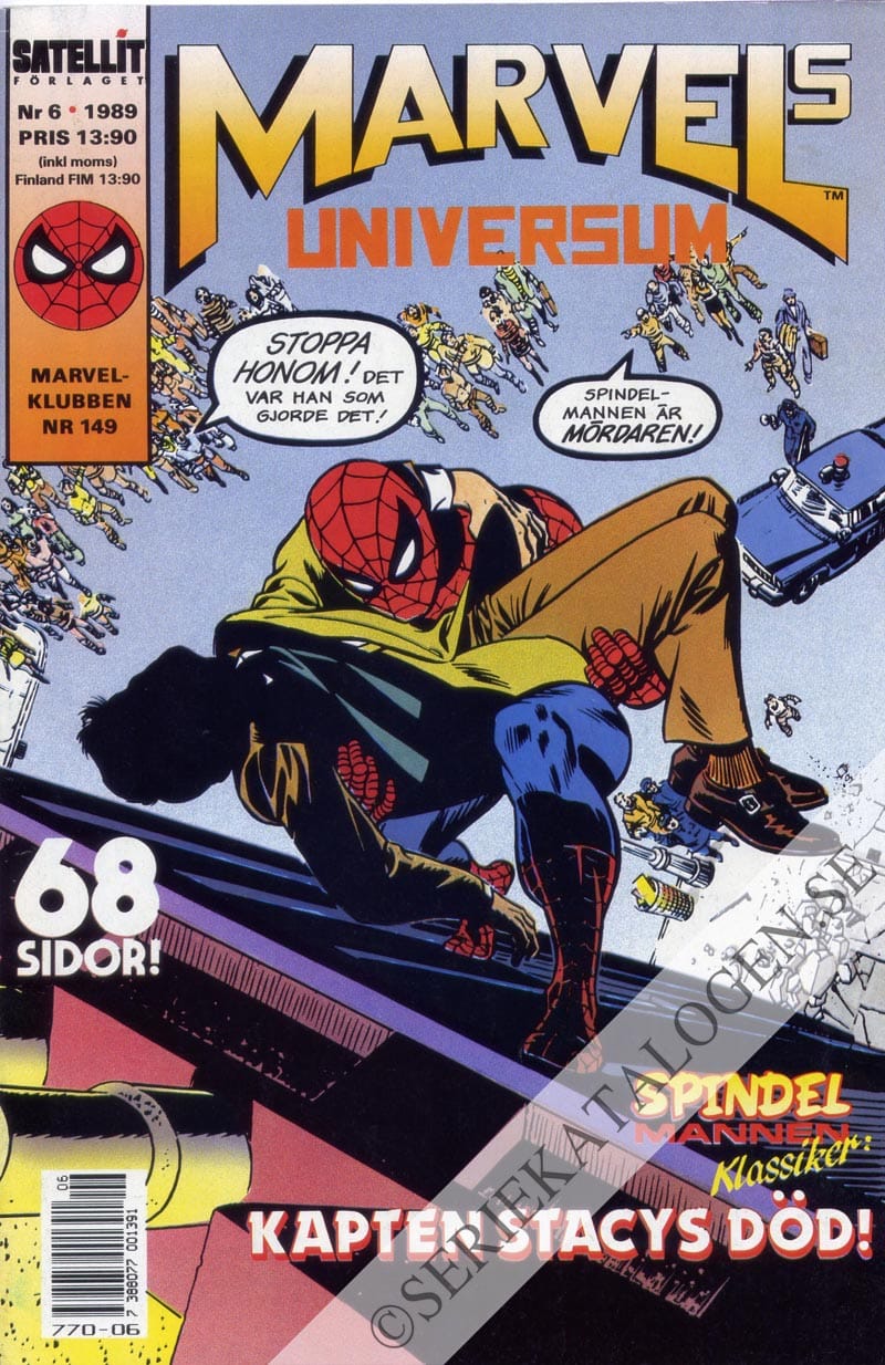 Framsida på Marvels universum Spindelmannen Klassiker (1989)