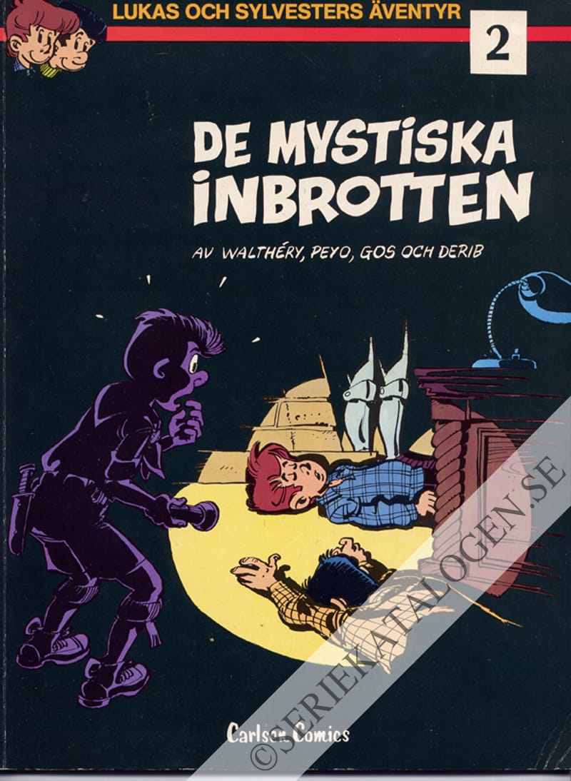 Framsida på Lukas och Sylvesters äventyr De mystiska inbrotten (1982)