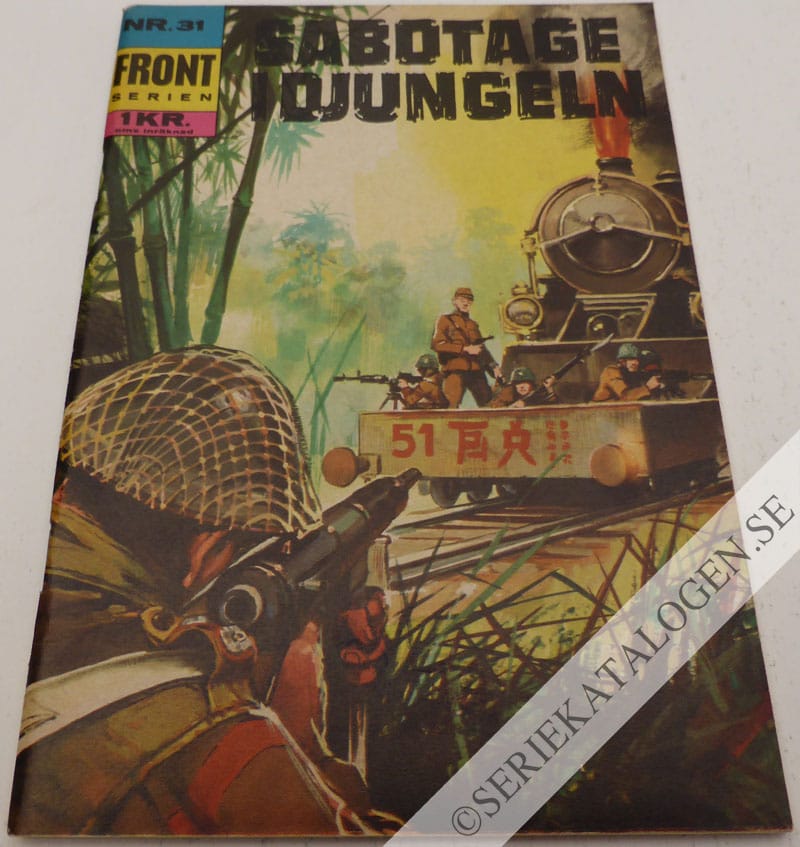 Framsida på Frontserien Sabotage i djungeln (1967)