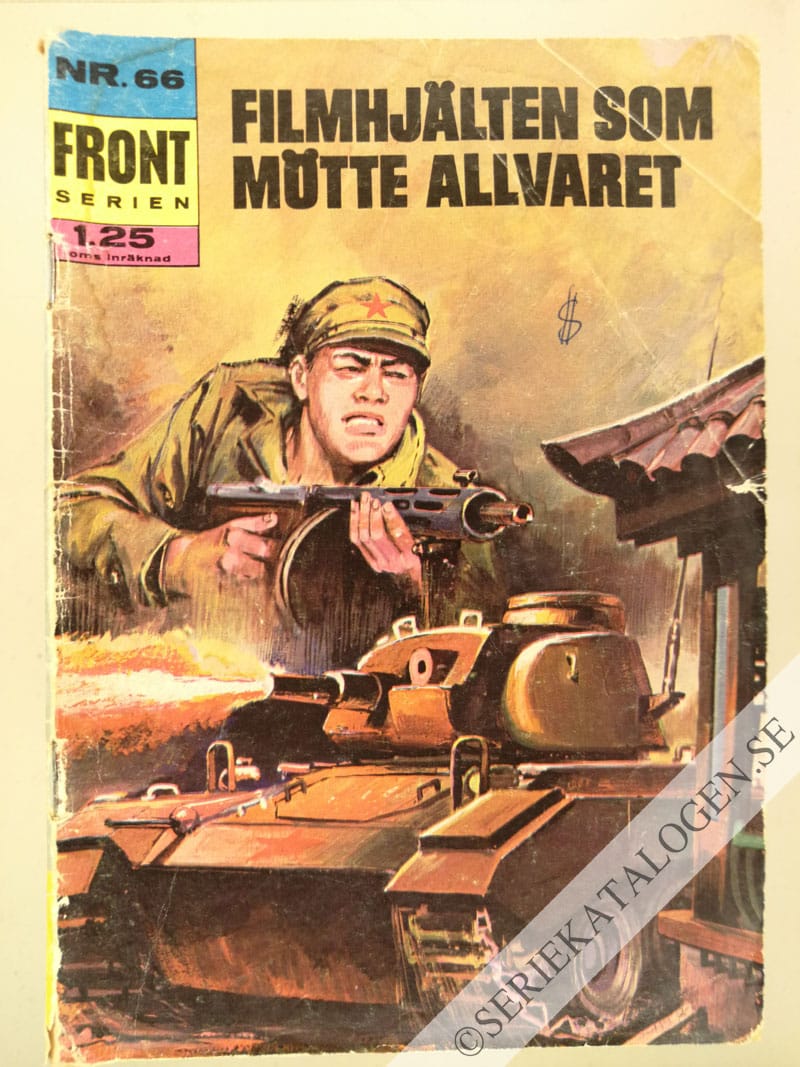 Framsida på Frontserien #66 - Filmhjälten som mötte allvaret (1970)