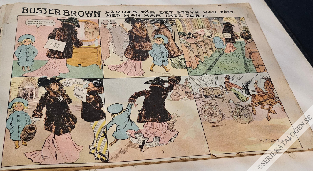 Exempel på Buster Brown, hans upptåg och berömvärda föresatser (1908)