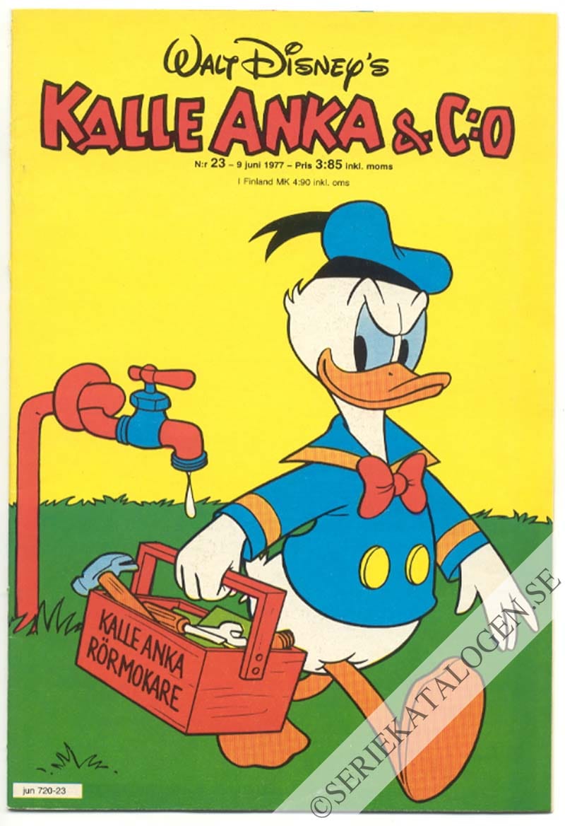 Framsida på Kalle Anka & C:o #23 (1977)