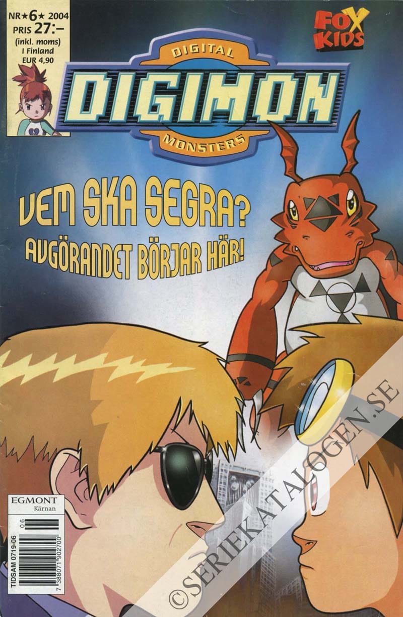 Framsida på Digimon - digital monsters Vem ska segra? Avgörandet börjar här! (2004)