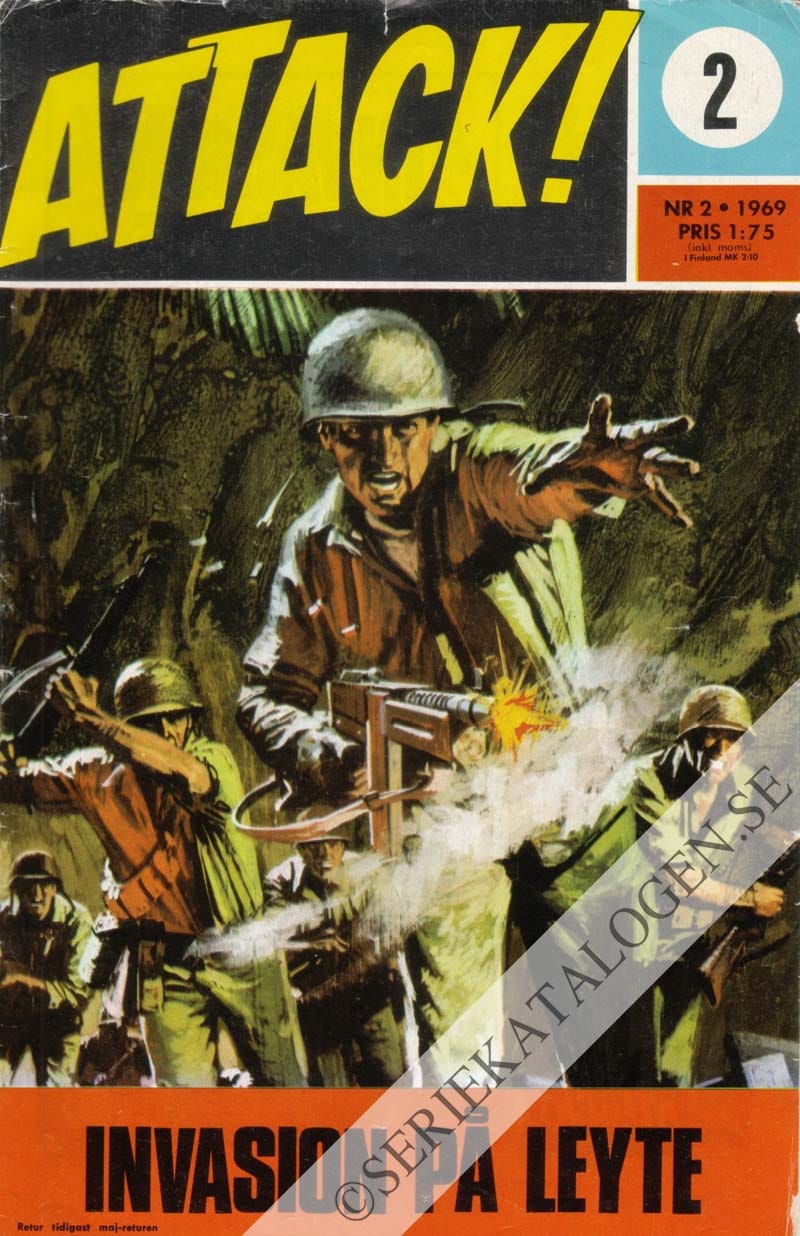 Framsida på Attack Invasion på Leyte (1969)