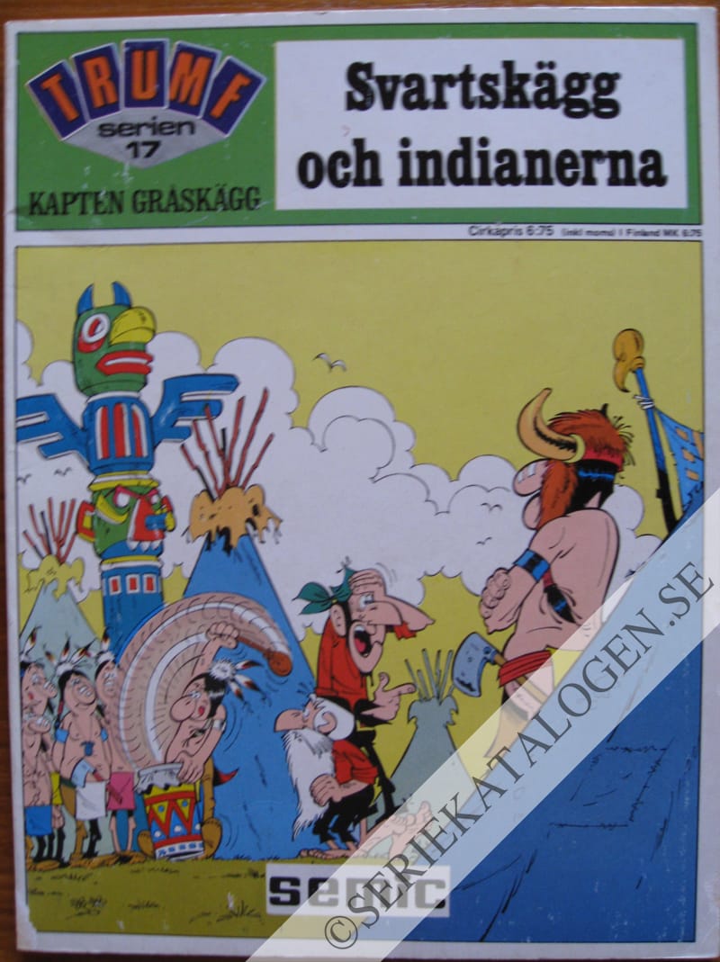 Framsida på Trumf-serien Kapten Gråskägg - Svartskägg och indianerna (1974)