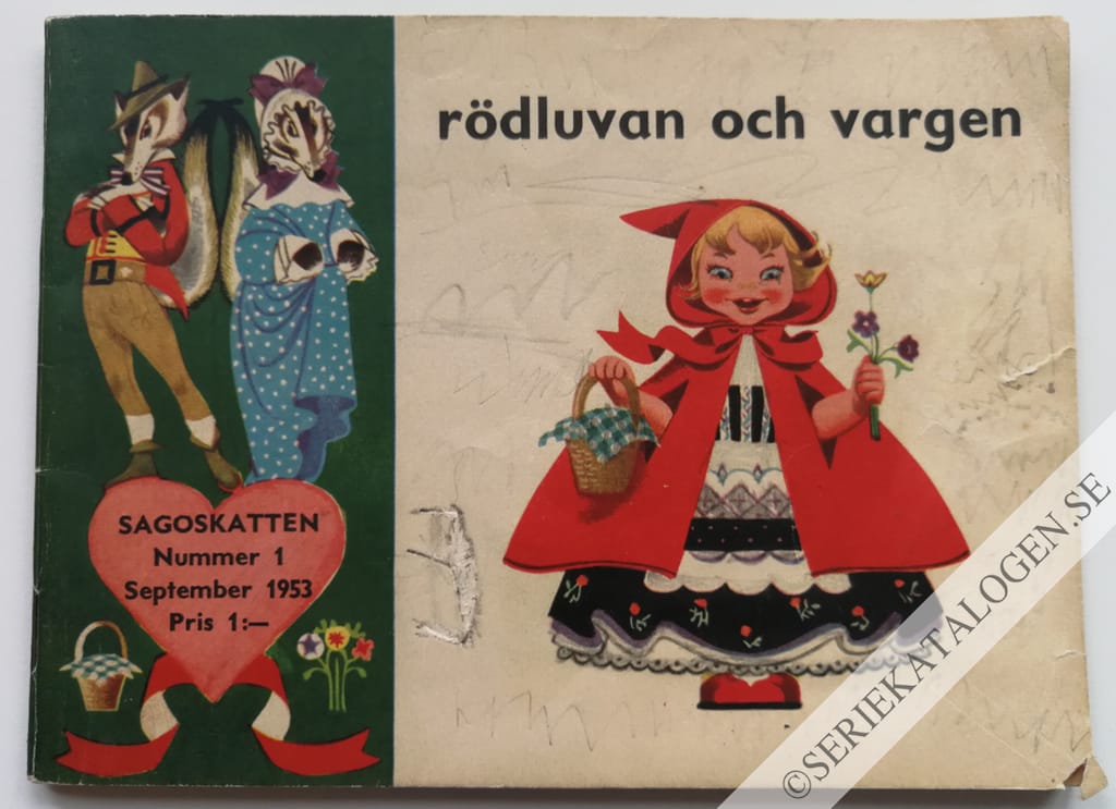 Framsida på Sagoskatten Rödluvan och vargen (1953)