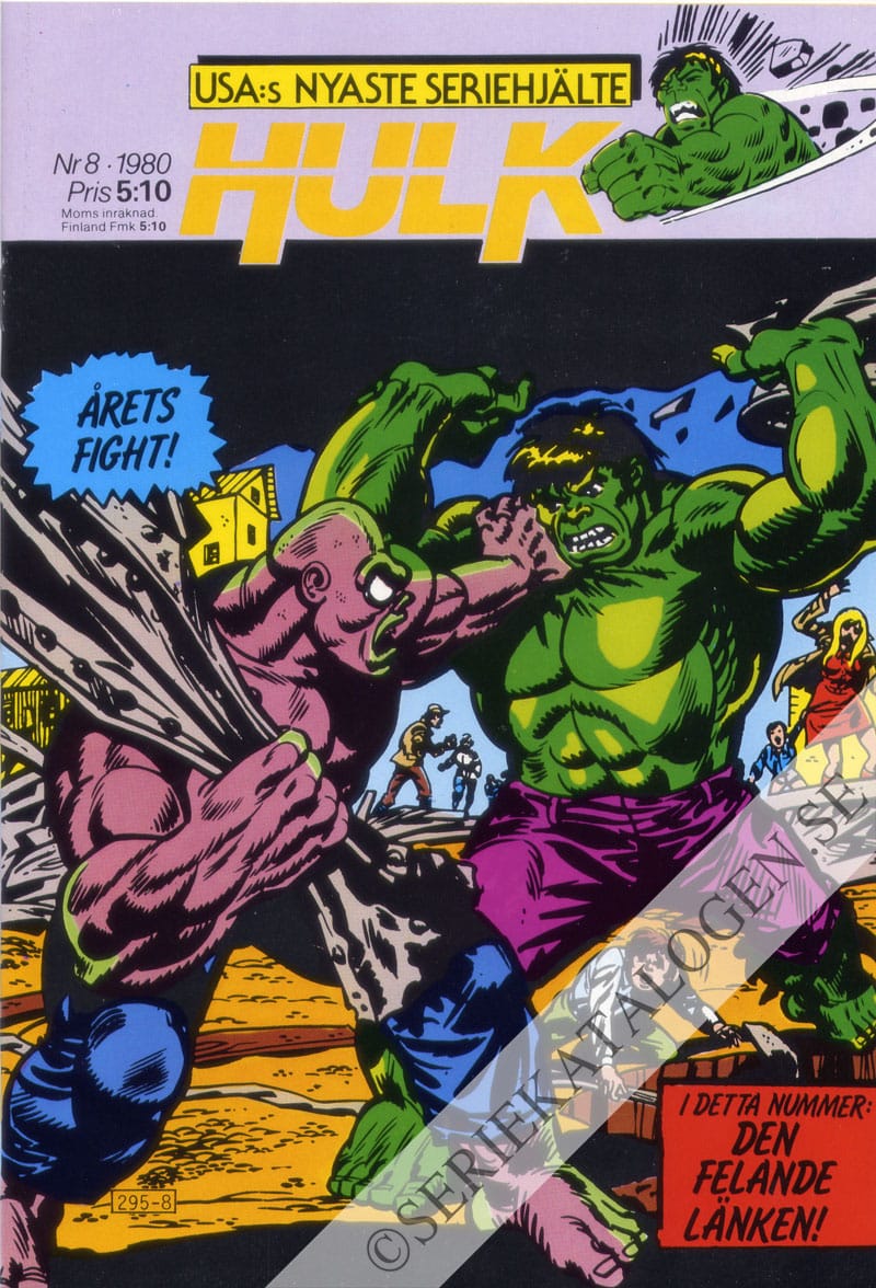 Framsida på Hulk #8 (1980)