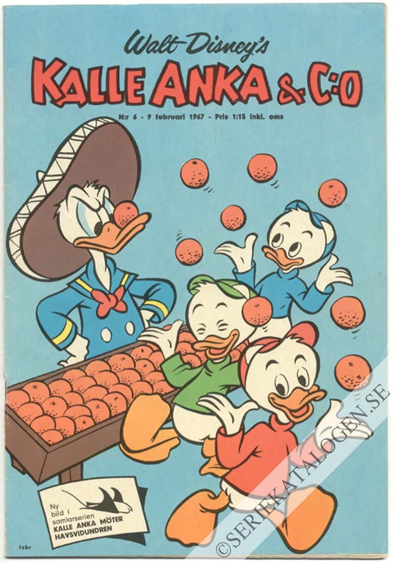 Framsida på Kalle Anka & C:o #6 (1967)