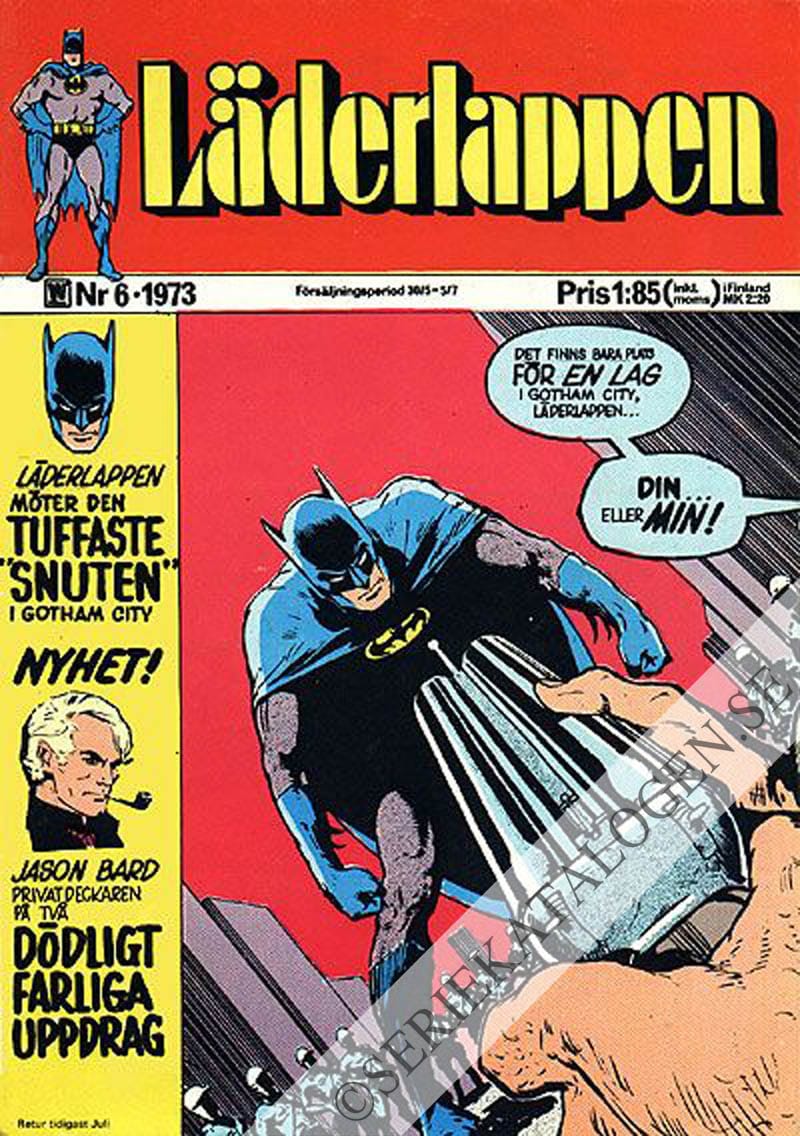 Framsida på Läderlappen och Robin #6 (1973)