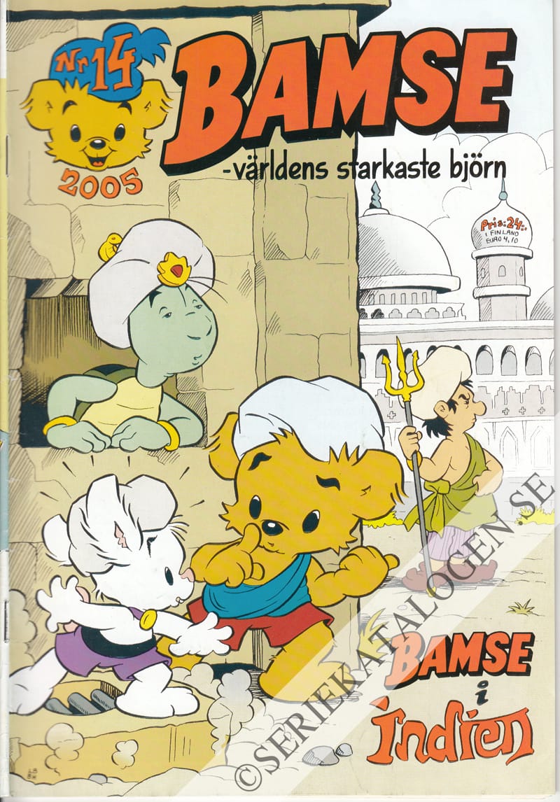 Framsida på Bamse #14 - Bamse i Indien (2005)