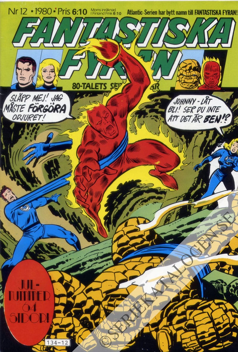 Framsida på Fantastiska Fyran #12 (1980)