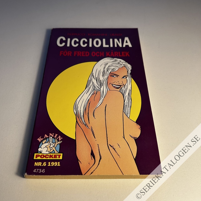 Framsida på Kaninpocket Cicciolina - för fred och kärlek (1991)